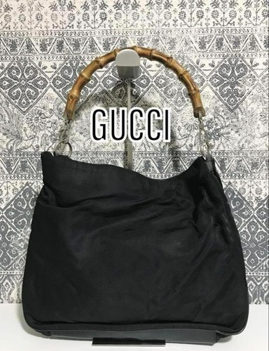 Sac main gucci bambou noir - sac, à