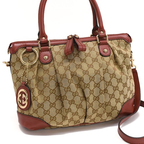 Sac main gucci canvas - à,